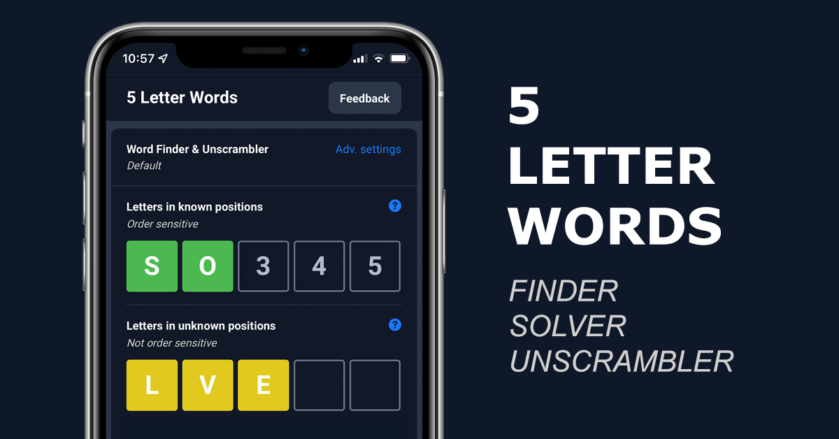 Unscramble 7 Letter Words Finder